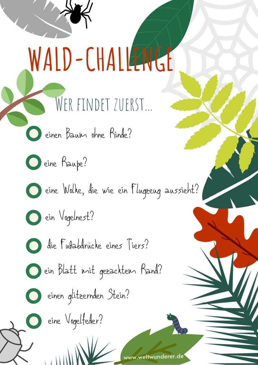 Kinder Quiz Wald Zum Ausdrucken