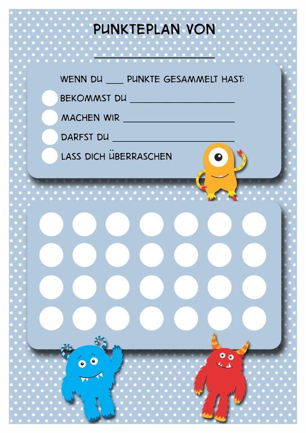 Plan Zum Ausdrucken Belohnung Schlafen Kinder