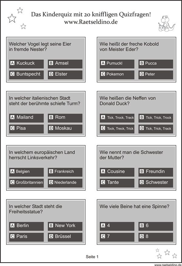 Fußball Quizfragen Für Kinder Zum Ausdrucken