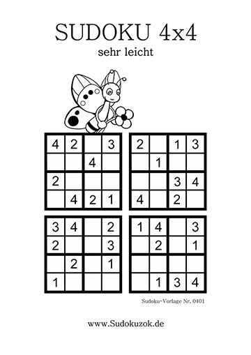 Kinder Sudoku 6x6 Zum Ausdrucken