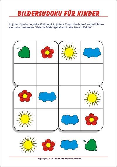 Sudoku Für Kinder Kostenlos Zum Ausdrucken