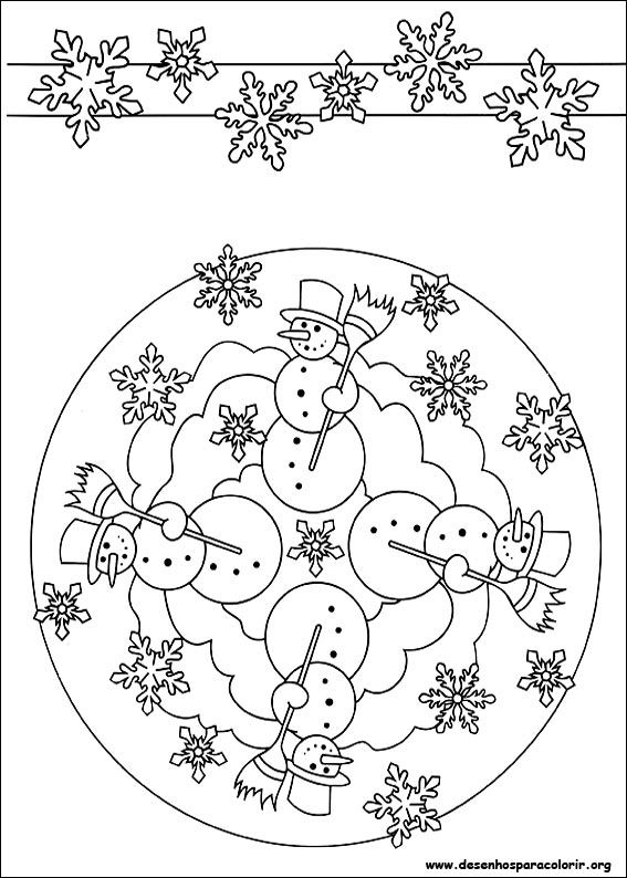 Winter Mandalas Für Kinder Zum Ausdrucken