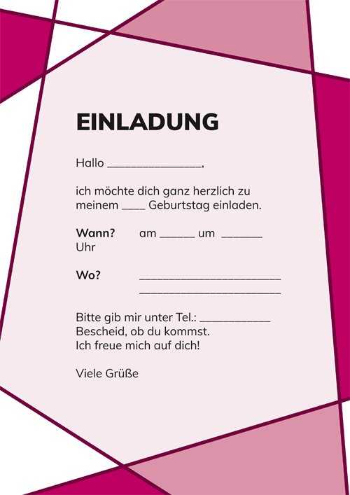 Kinder Einladungskarten Zum Selbst Ausdrucken