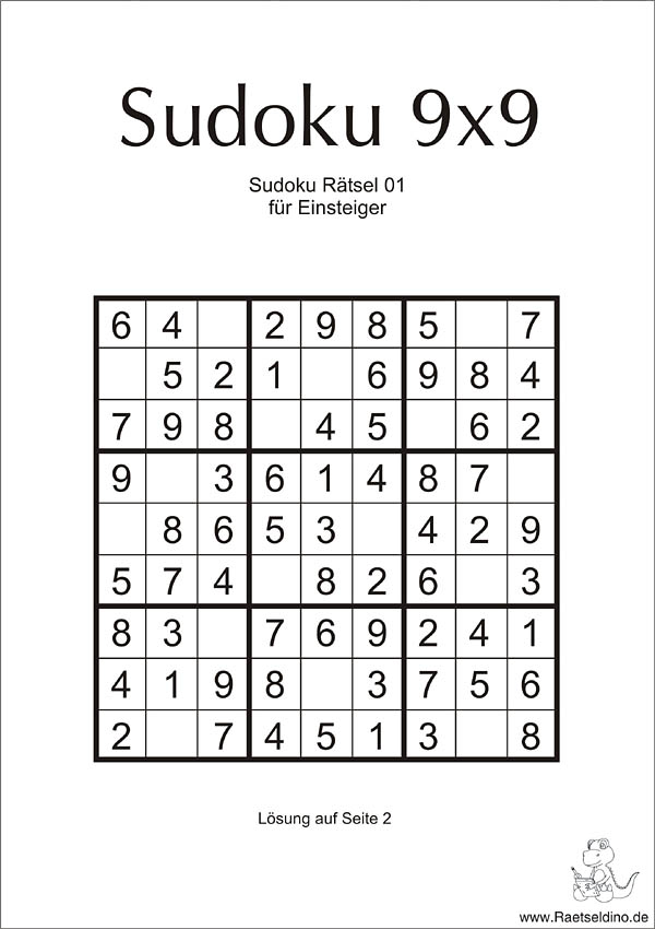 Sudoku Kinder Zum Ausdrucken