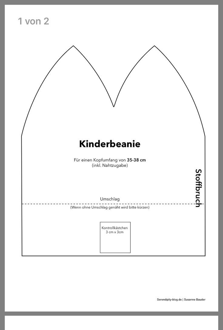 Schnittmuster Mütze Kind Zum Ausdrucken