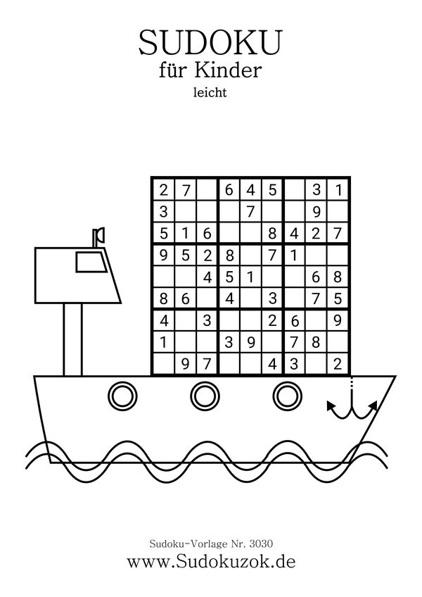 Sudoku Leicht Zum Ausdrucken Für Kinder