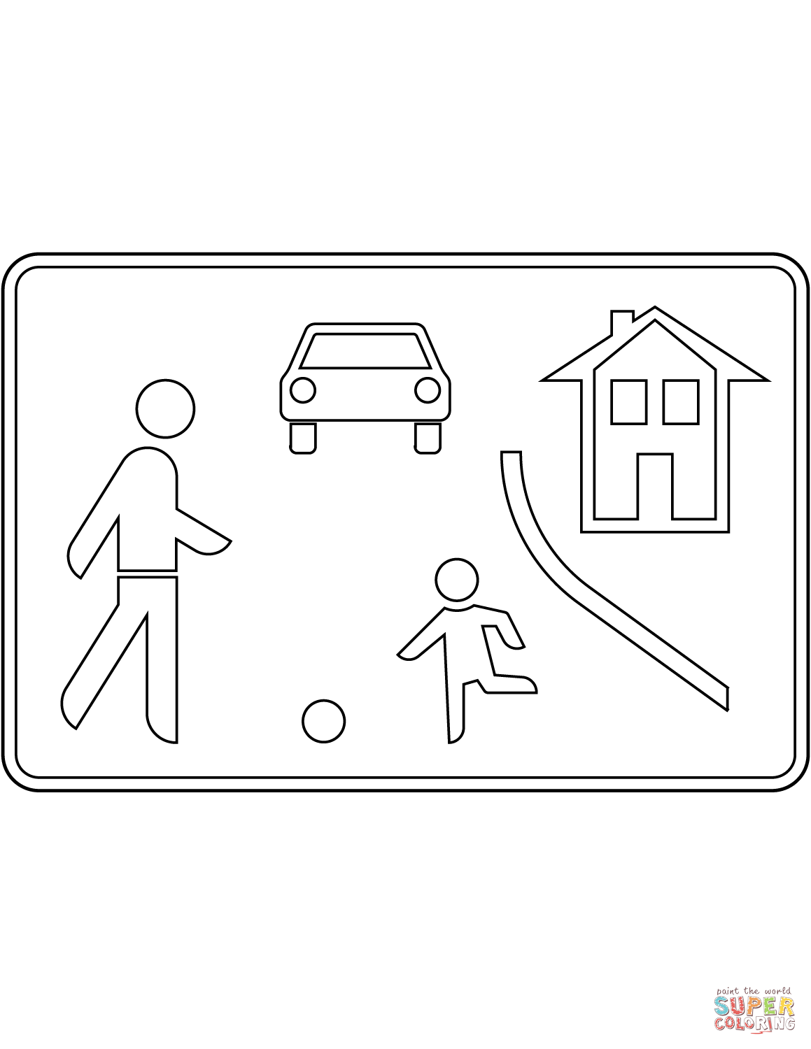 Verkehrsschilder Ausdrucken Kinder Fahrradweg