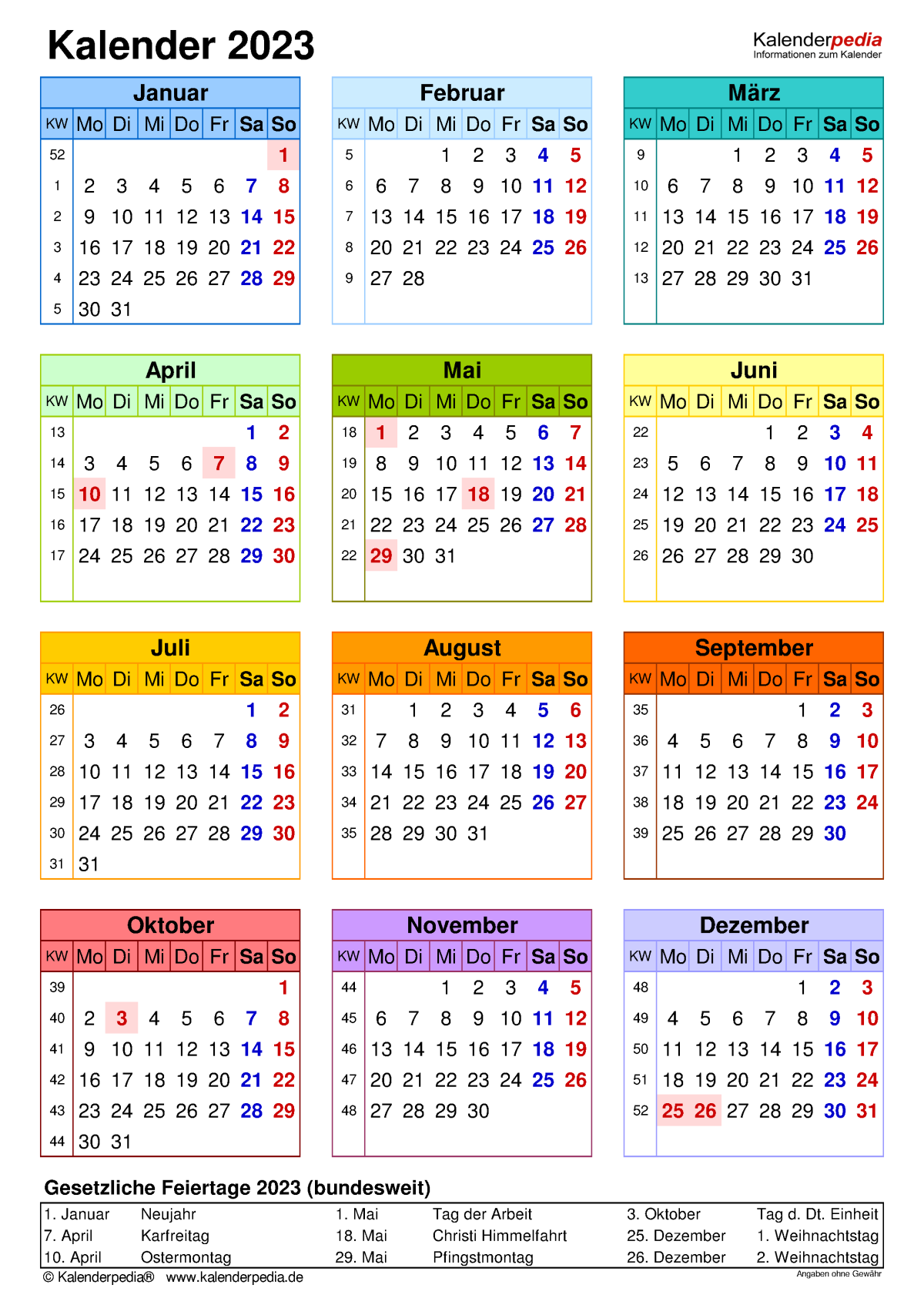 Monatskalender Kinder Ausdrucken