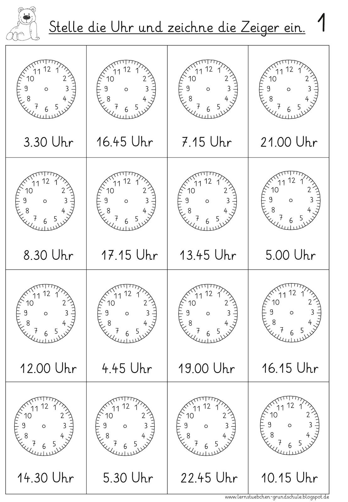 Mandalas Uhren Für Kinder Zum Ausdrucken