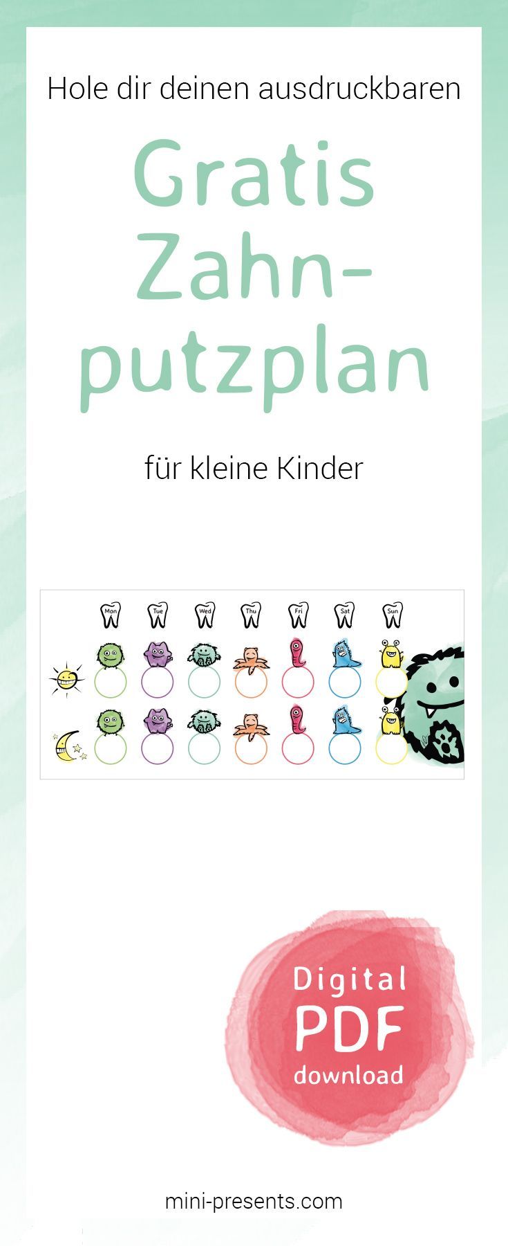 Zahnputzplan Für Kinder Zum Ausdrucken