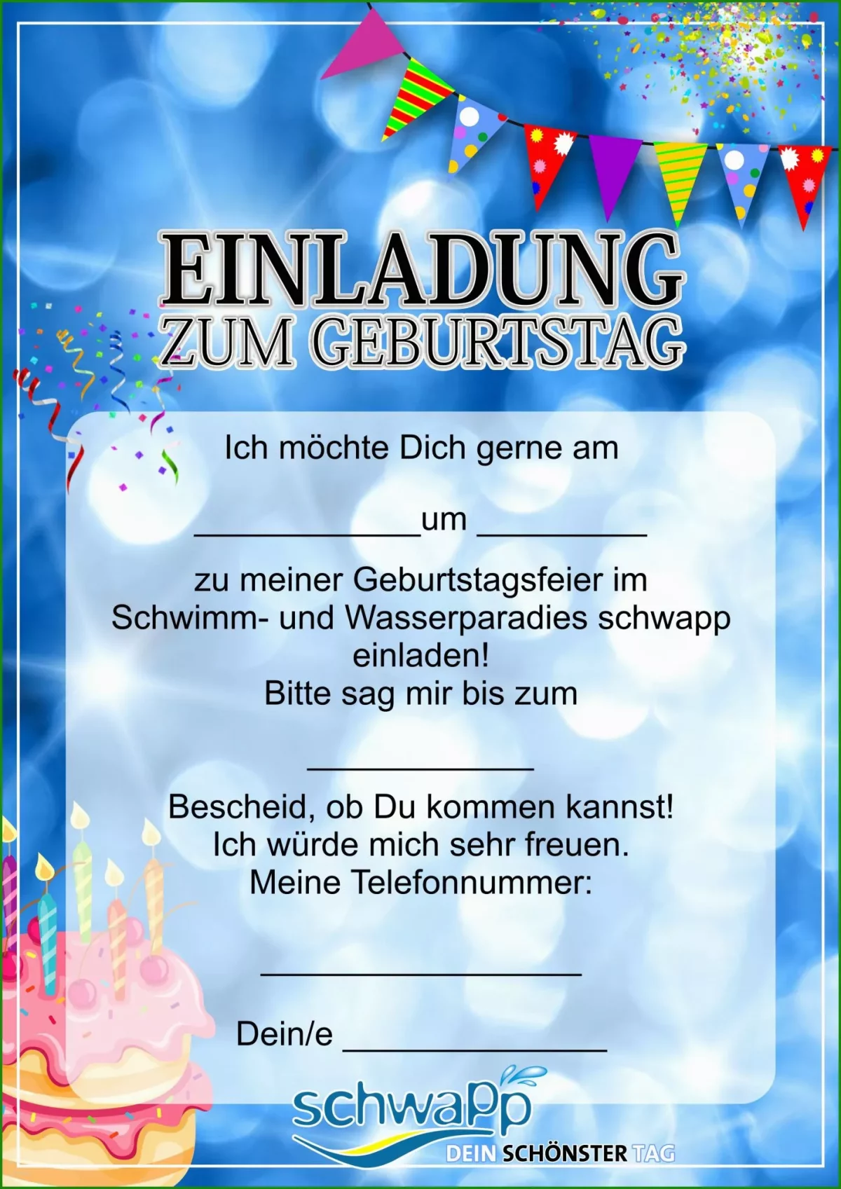 Geburtstag Einladungen Ausdrucken Kinder